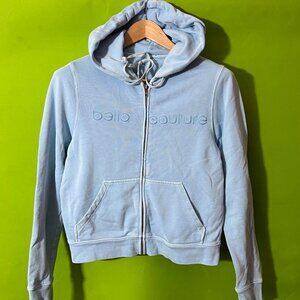 Small Y2K Blue Bella Couture zip up hoodie